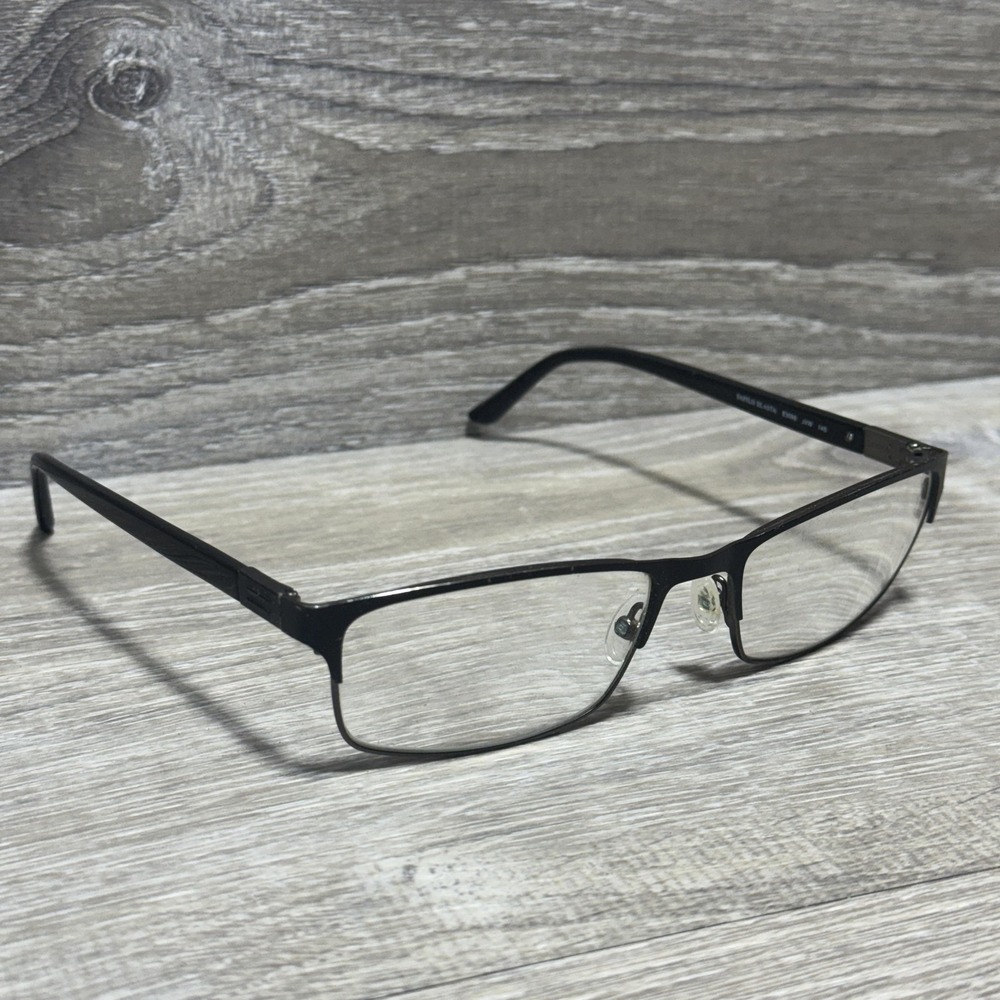 Safilo Elasta E3098 Square Eyeglasses Black‎ Metal Frame Men 145mm Made in Italy